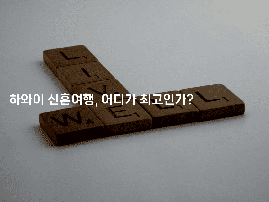 하와이 신혼여행, 어디가 최고인가? 2-미국드리