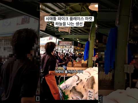 미국 시애틀 파이크 플레이스 생선 마켓의 이벤트 #시애틀 관광명소 #Pike Place Market in Seattle #미국일상 #미국여행