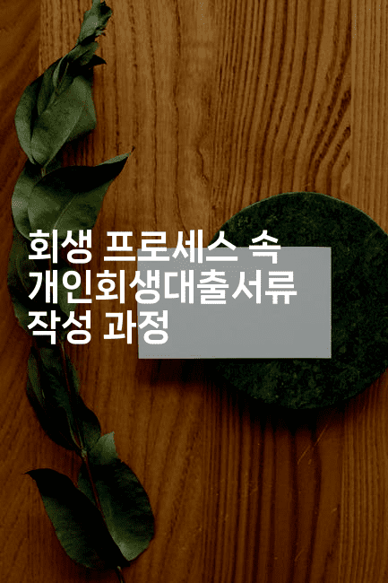 회생 프로세스 속 개인회생대출서류 작성 과정-미국드리