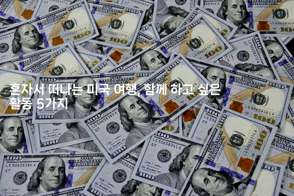 혼자서 떠나는 미국 여행, 함께 하고 싶은 활동 5가지-미국드리