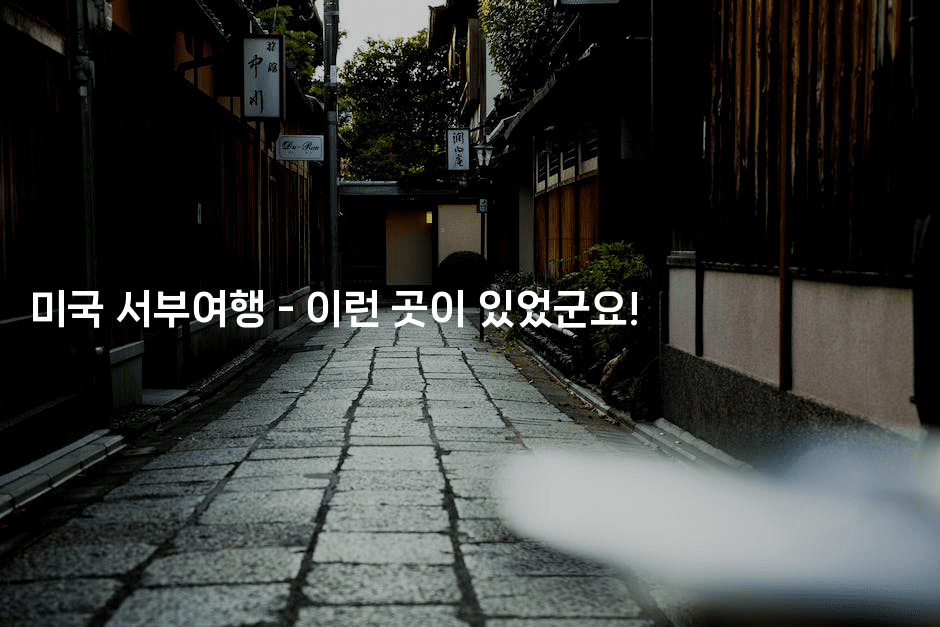 미국 서부여행 - 이런 곳이 있었군요!-미국드리