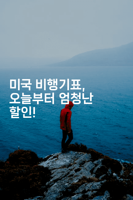 미국 비행기표, 오늘부터 엄청난 할인!-미국드리