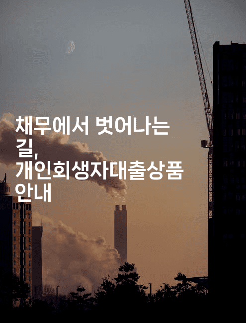 채무에서 벗어나는 길, 개인회생자대출상품 안내-미국드리